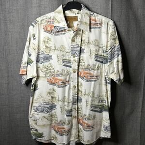 Clearwater Outfitters Shirt Men's Medium Button Hawaiian Classic Trucks Sz. LG